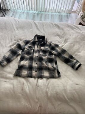 Carmar LF plaid black and white checkered button down jacket